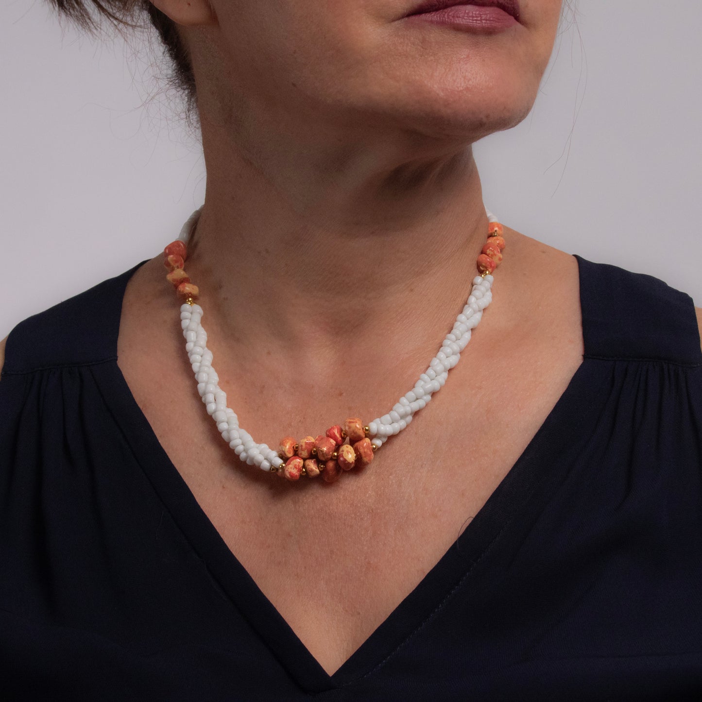 Tayrona Stone Necklace - Coral